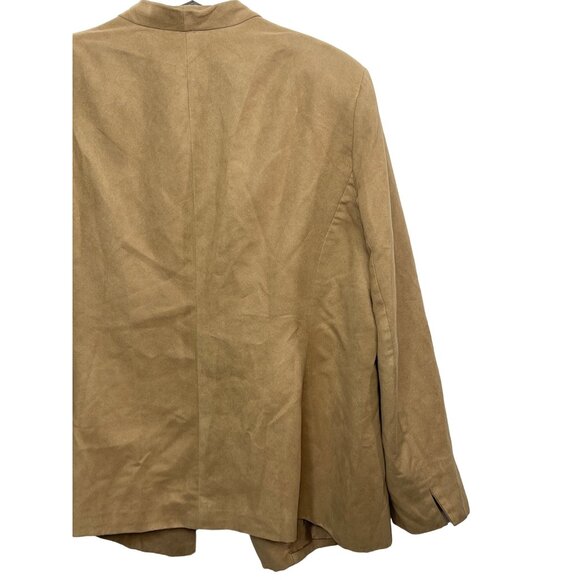 Investments Faux Suede Open Front Blazer Size 20W Tan - Picture 11 of 12